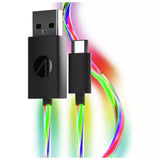 STEALTH 2m Light Up LED Twin Play  Charge Cables USB-C