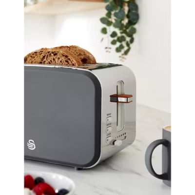 Nordischer Toaster im nordischen Stil für 2 Scheiben mit 6 Leistungseinstellungen und herausnehmbarer Krümelschublade