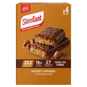 ASDA SlimFast Salted Caramel Flavour Meal Bars 4 x 60g (240g)- Buy online at McGrocer