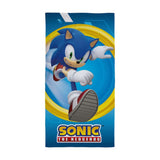 Officially licensed Sonic the Hedgehog towel, imported from the UK