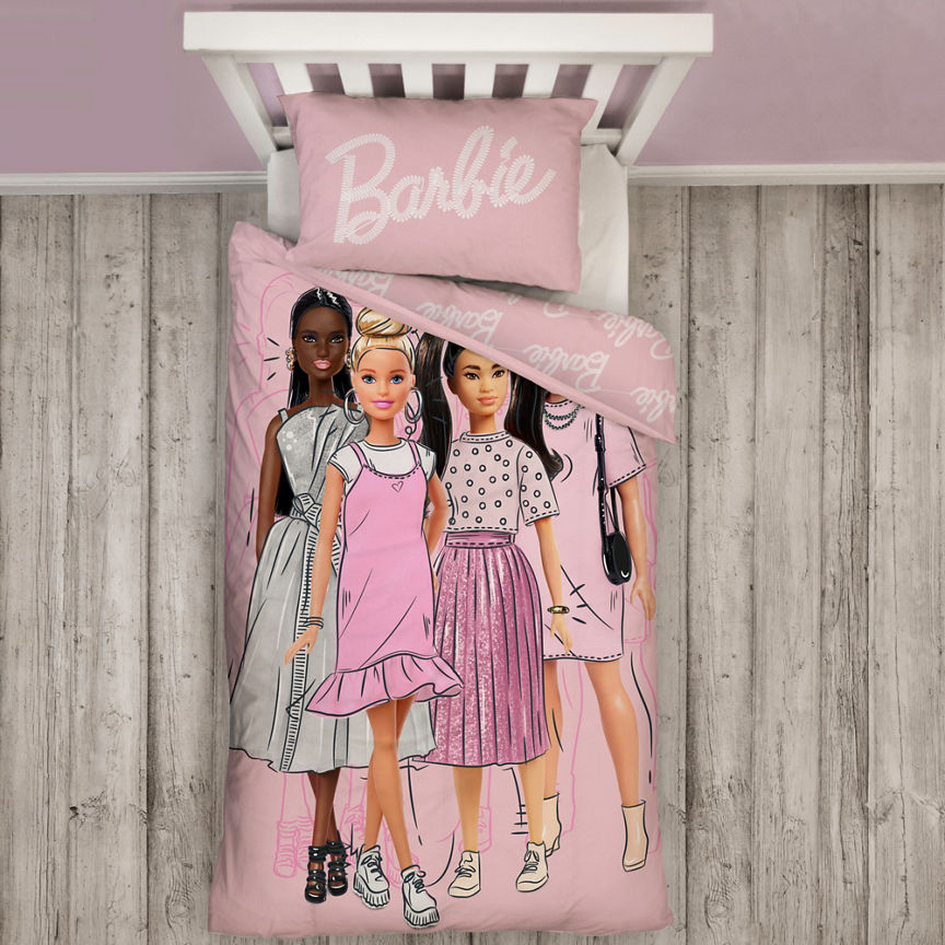 George Home Barbie Single Duvet Set - Single GOODS ASDA   