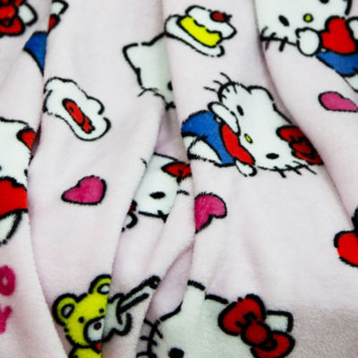 Hello Kitty soft fleece blanket with iconic design, UK version