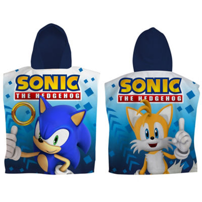 Sonic the Hedgehog kids towel poncho (British brand)