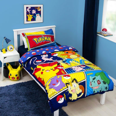 Pokemon single duvet cover set reversible design, imported from the UK