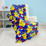 Pokemon fleece blanket Pikachu Pokeballs blue (British brand)