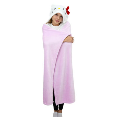 Hello Kitty hooded fleece blanket pink 100x120cm (British brand)