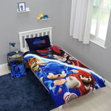Sonic The Hedgehog reversible duvet set for single bed - British product