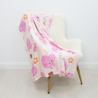Peppa Pig fleece blanket featuring Peppa and Evie, UK version