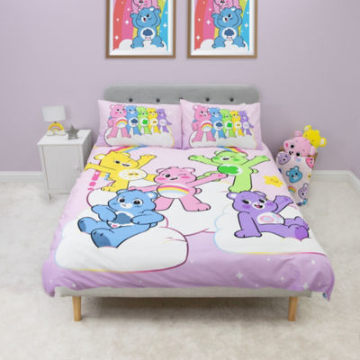 Care Bears pink reversible double duvet set with pillowcase - British product