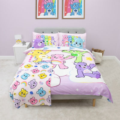 Care Bears pink reversible double duvet set with pillowcase - British product