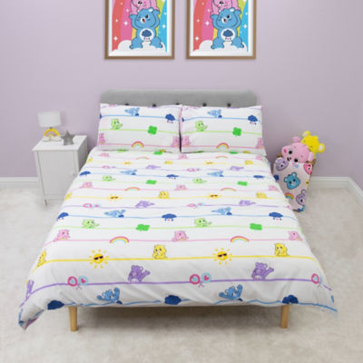 Care Bears pink reversible double duvet set with pillowcase - British product