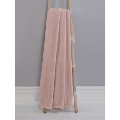 Sleepdown pink teddy fleece throw (British brand)
