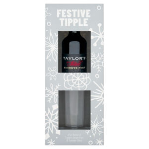 Festive Tipple glass tumbler dishwasher safe, imported from the UK