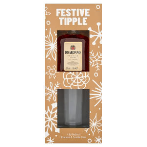 Festive Tipple glass tumbler, imported from the UK