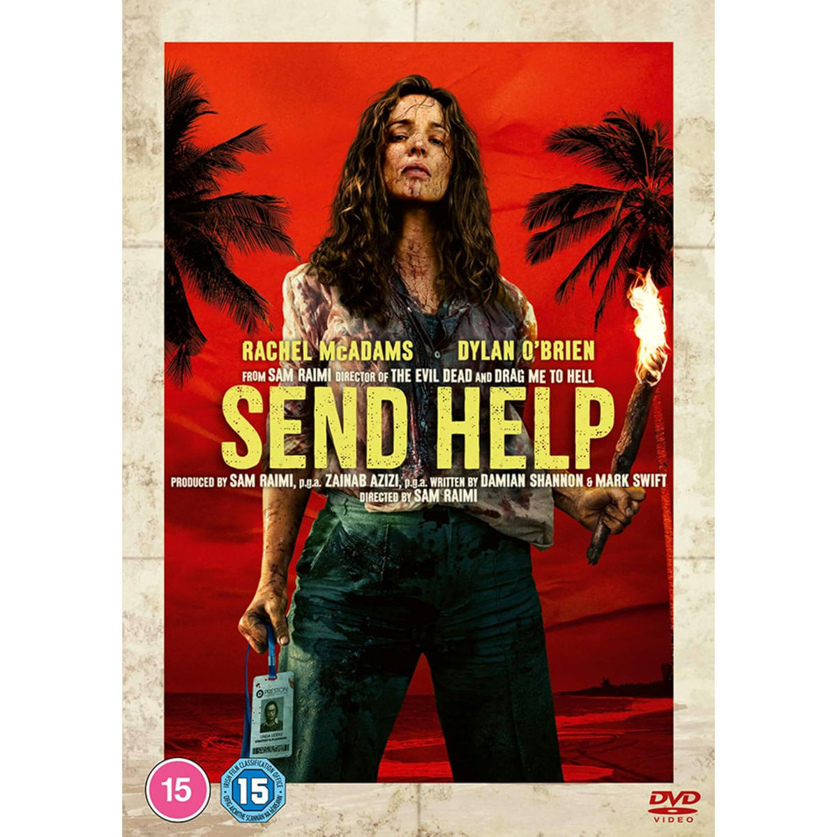 Send Help DVD starring Rachel McAdams and Dylan O'Brien, UK version