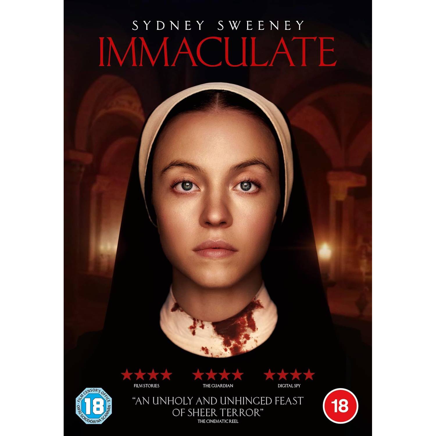 Immaculate DVD starring Sydney Sweeney, UK version