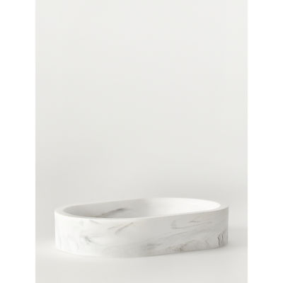 Porte-savon George Home effet marbre blanc 13 x 9 cm, version Royaume-Uni