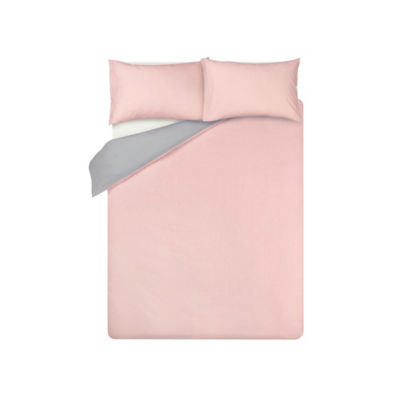 George Home reversible double duvet set pink grey (British brand)