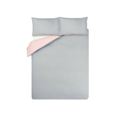 George Home reversible double duvet set pink grey (British brand)