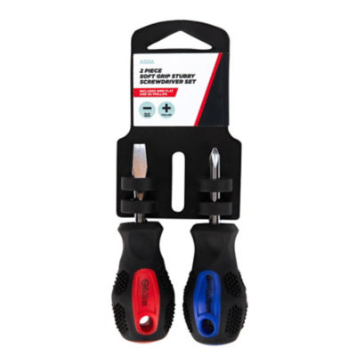 ASDA stubby screwdriver set slotted phillips 38mm - British product