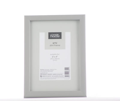George Home grey plastic photo frame 6x4 inch, UK version