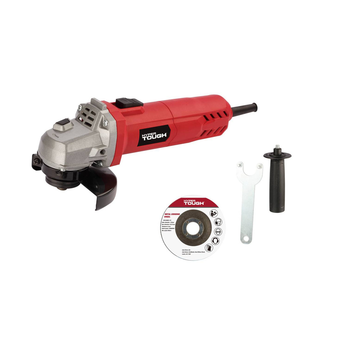 Hyper Tough 750W angle grinder, imported from the UK