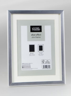 ASDA George Home Sølv Fotoramme 7x5 tommer med Passepartout - Kjøp online hos McGrocer