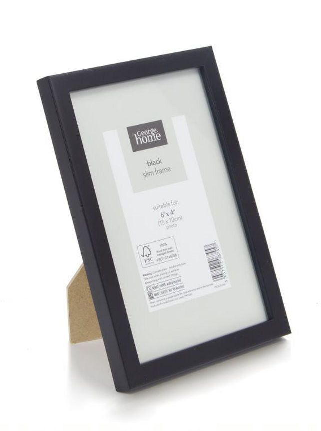 George Home Black Photo Frame GOODS ASDA   