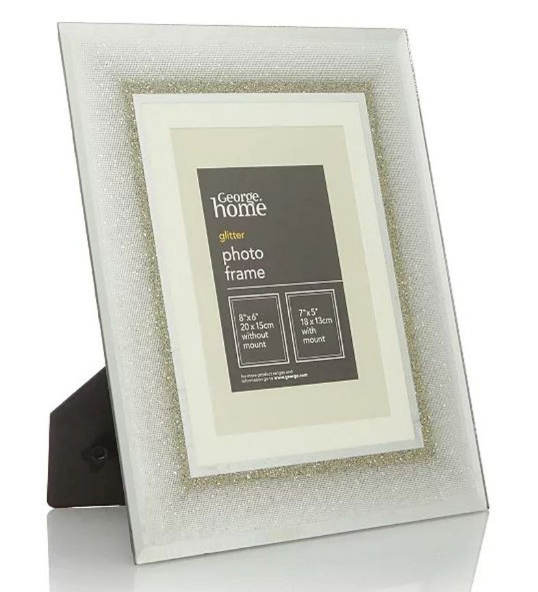 George Home Champagne Ombre Glitter Photo Frame 7 x 5Inch GOODS ASDA   