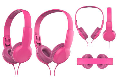 ASDA ONN barne hodetelefoner rosa kablede hodetelefoner volum begrenset- Kjøp online hos McGrocer
