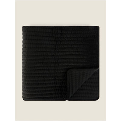 ASDA George Home Black Embroidered Velvet Throw 150 x 200 cm- Buy online at McGrocer