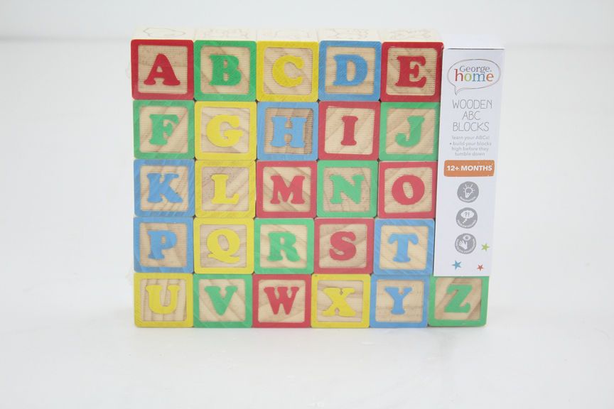 George Home Wooden ABC Blocks GOODS ASDA   