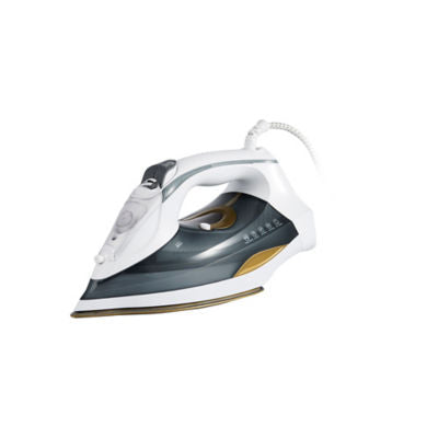 Black and Gold One Temperature Steam Iron with Anti-Drip Technology