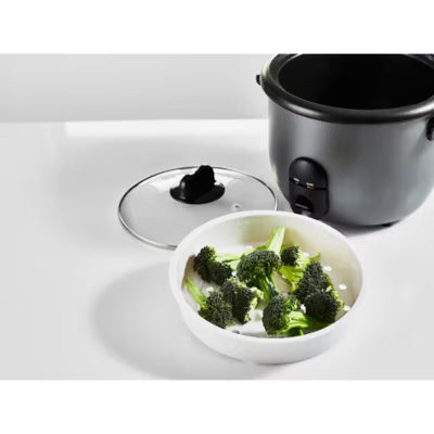 George Home Grauer Reiskocher und Dampfgarer 1,8L
