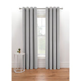 George Home grey velvet lined eyelet curtains - British product
