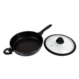 George Home black sauté pan with glass lid, imported from the UK
