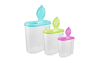 George Peel Lid Dry Food Storers Set of 3 Food Storage Containers