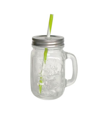 ASDA George Home Klares Glas-Einmachglas mit Deckel und Strohhalm – Online bei McGrocer kaufen