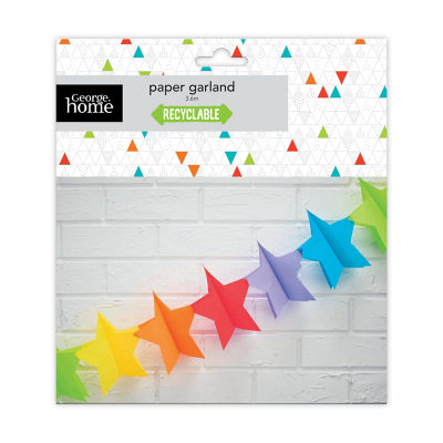 George Home paper star garland 3.6m (British brand)