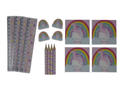 George Home unicorn stationery pack 16-piece - British product