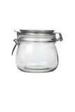 George Home Clear Glass Clip Lid Canister