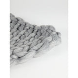 George Home grey chunky hand knitted throw 120x150cm, UK version