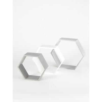 George Home hexagonal shelves set of three - British product