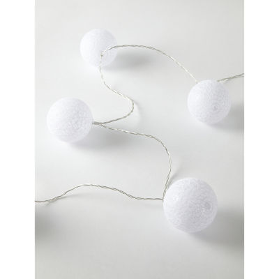 George Home white ball string lights battery powered (British brand)