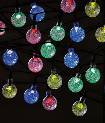 George Home bubble ball solar string lights multi colour LED - British brand