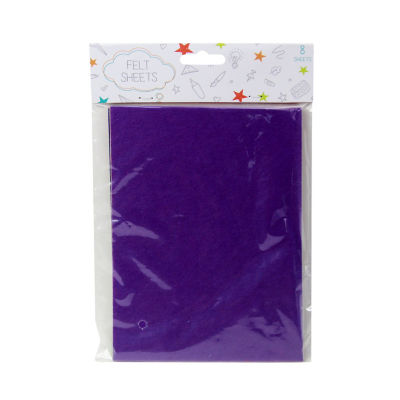 ASDA felt craft sheets pack assorted colours 8pk - British product