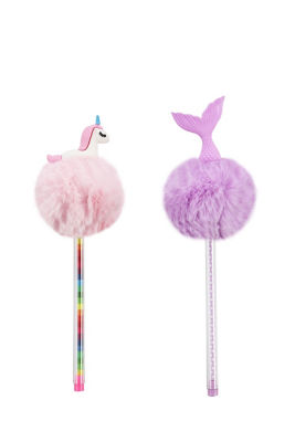 ASDA Fluffy Novelty Pen with assorted designs - British product