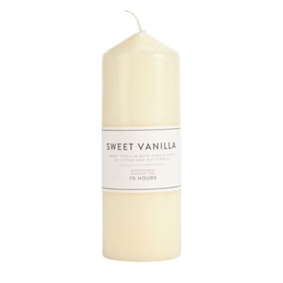 ASDA George Home Vanilla Scented Pillar Candle 530g- Buy online at McGrocer
