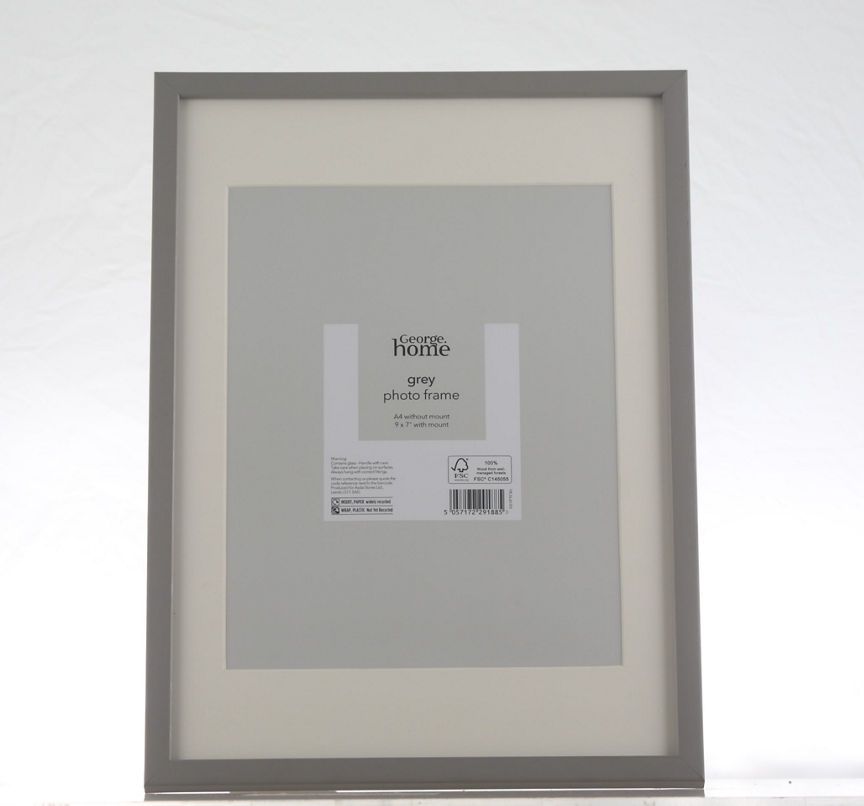 George Home Grey Boxed Frame 9 x 7Inch GOODS ASDA   