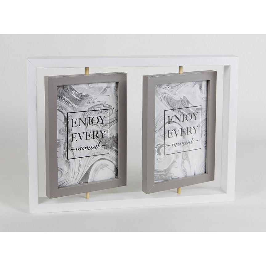 George Home White Spinning 4 Aperture Photo Frame 4 x 6Inch GOODS ASDA   